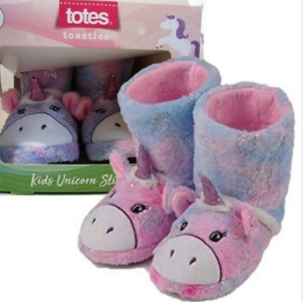 Girls unicorn slippers boot style size 13-1